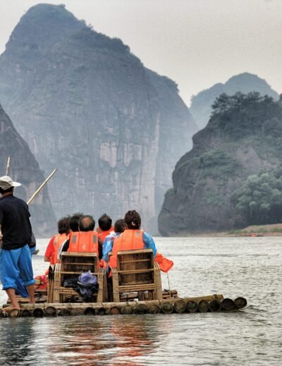 people riding on boat